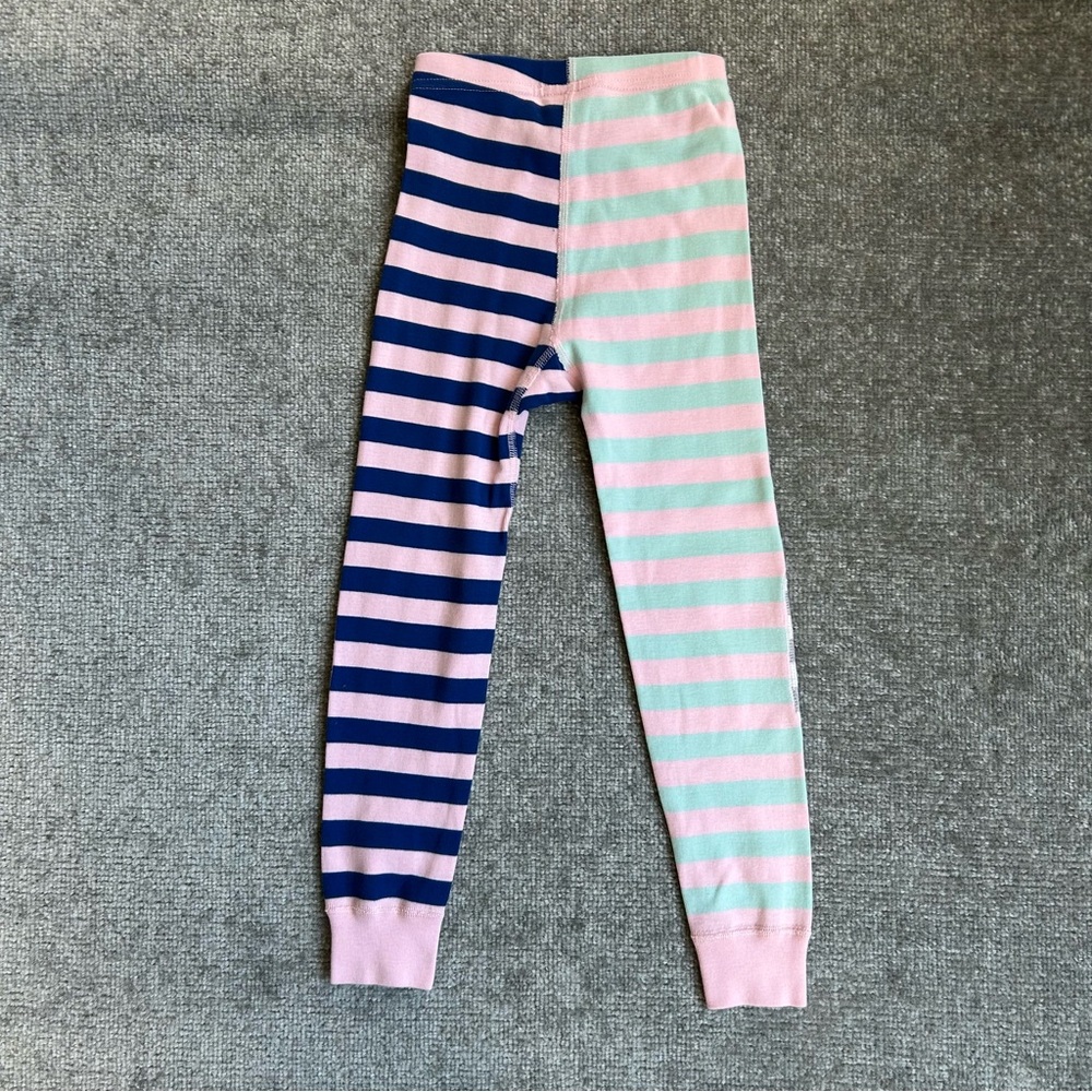 Hanna Andersson Girls Long John Striped Multi Color Organic Cotton Pajamas, 5yrs - Picture 5 of 6